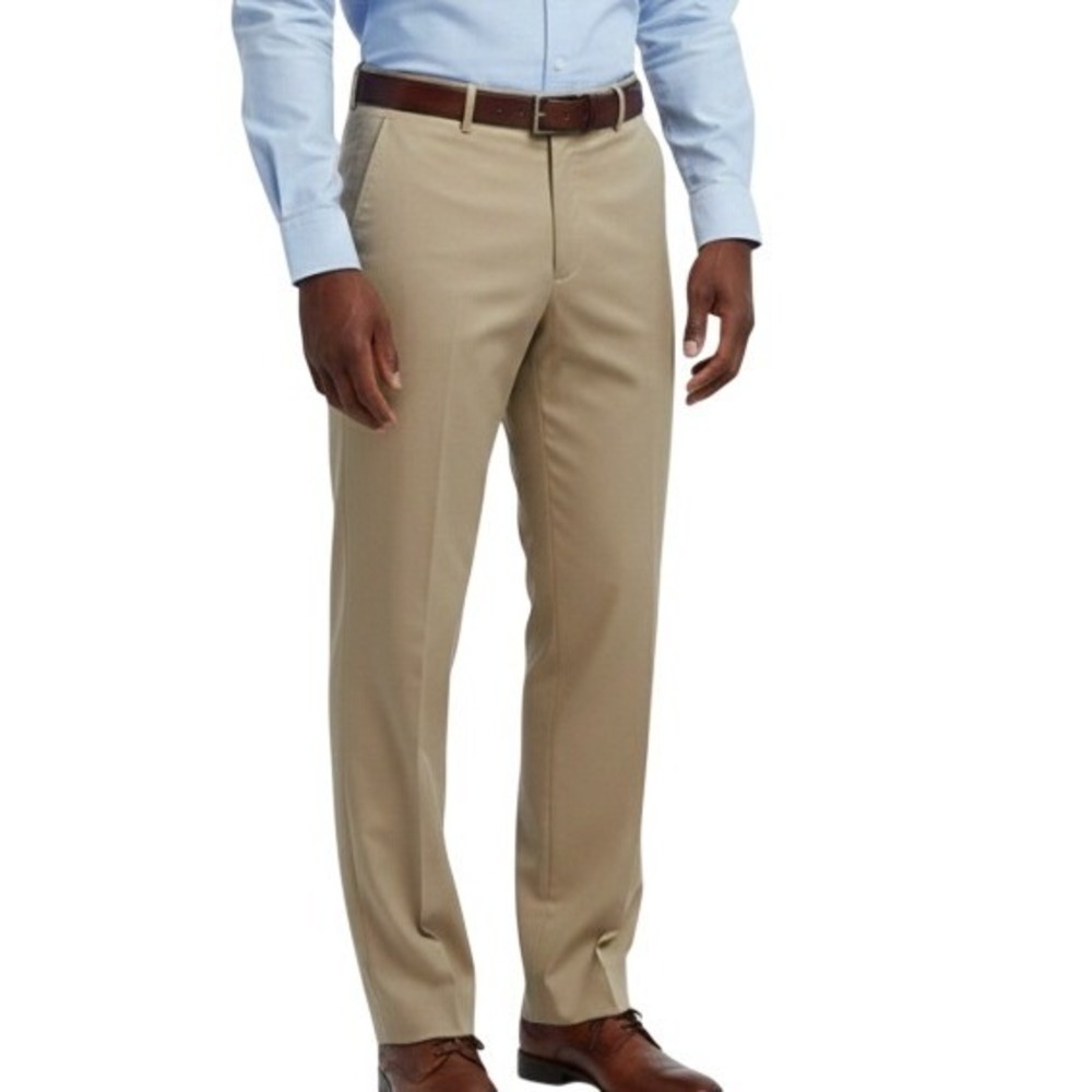Lands' End Pants Mens 38x29 Preppy Traditional Fit Chino Cotton Khaki Casual Tan